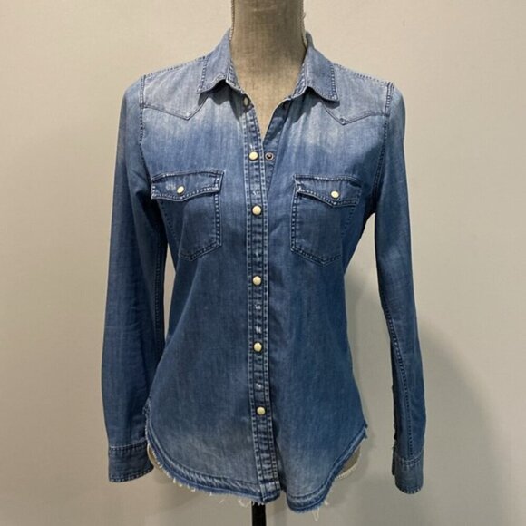 American Eagle Denim Shirt - Picture 8 of 16